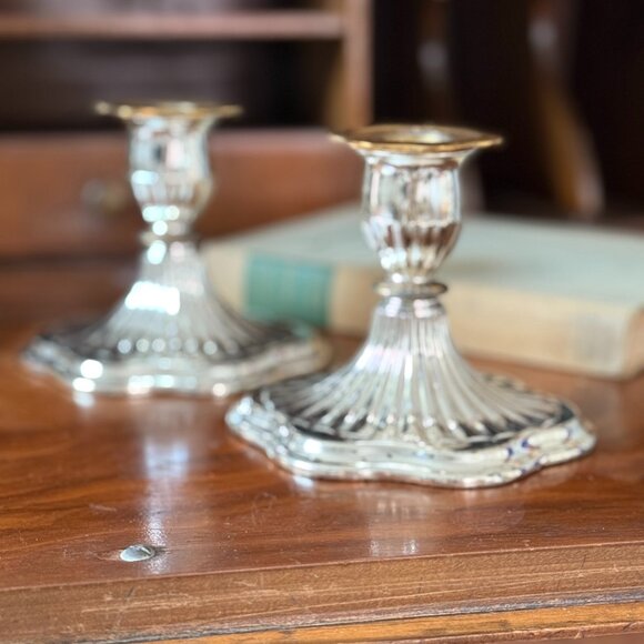 Other - Vintage Silver Plated Candle Holders | Made in England E.P. Zinc |